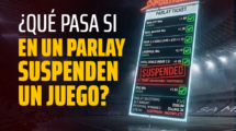 ¿Qué pasa si en un parlay suspenden un juego?
