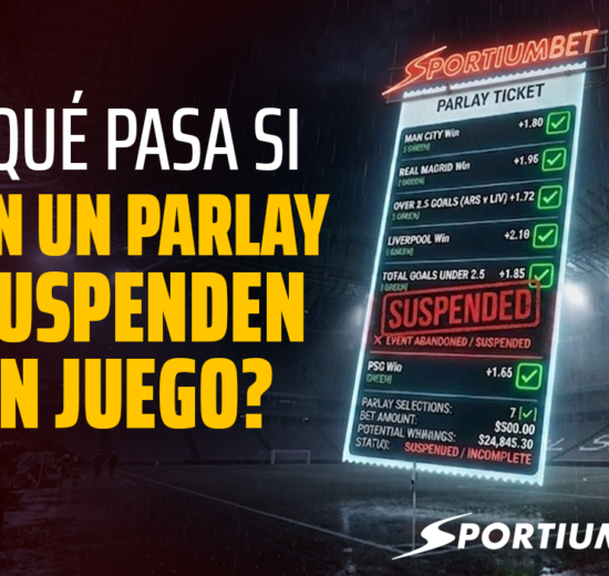 ¿Qué pasa si en un parlay suspenden un juego?
